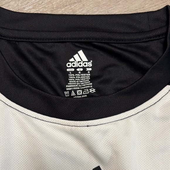 adidas Black and White Long Sleeve Tee - Picture 2 of 3